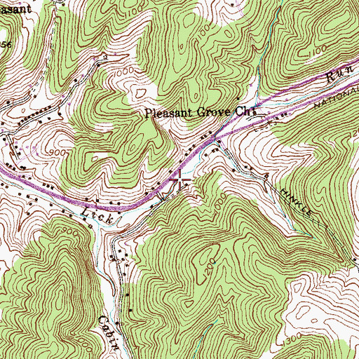 Topographic Map of Baltimore Pike Volunteer Fire Department, MD