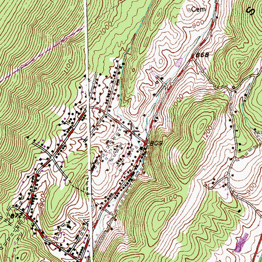 Topographic Map of Bowman's Addition Volunteer Fire Company, MD