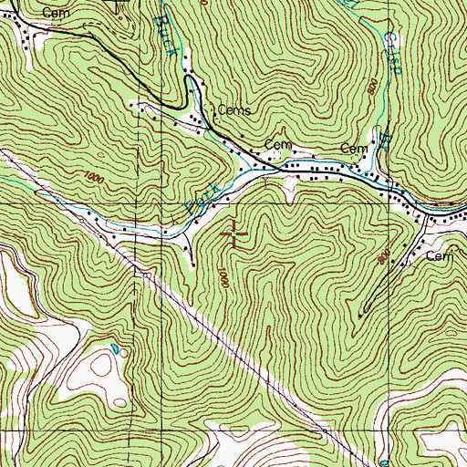Topographic Map of Coeburn Police Department, VA