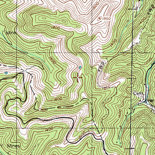 Topographic Map of Pound Police Department, VA