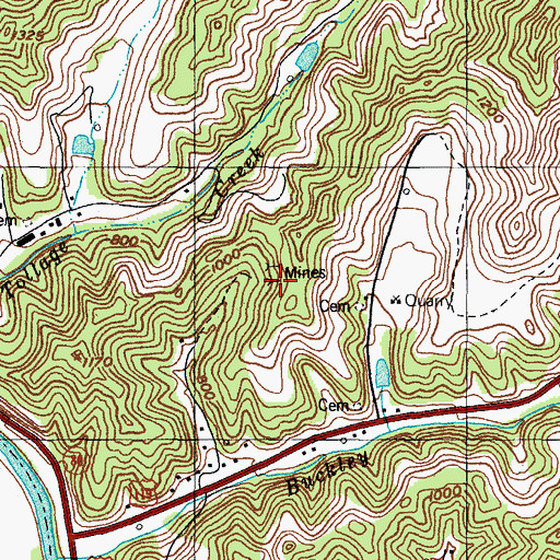 Topographic Map of Saint Paul Police Department, VA