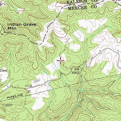 Topographic Map of Wythe County Sheriffs Office, VA