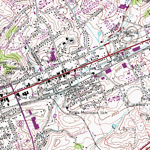 Topographic Map of Washington County Life Saving Crew, VA