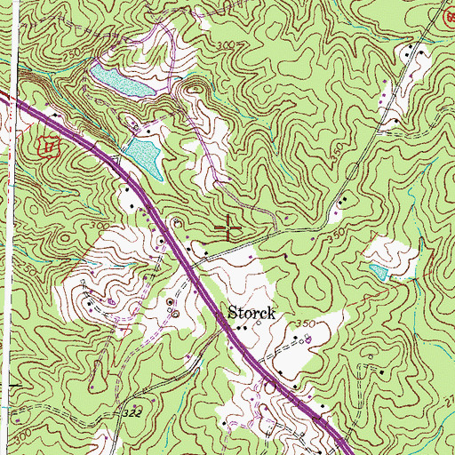 Topographic Map of Colonial Beach Rescue Squad Station 1, VA