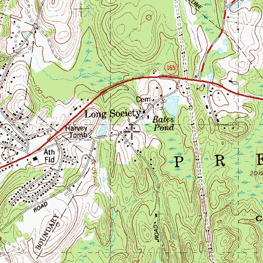 Topographic Map of Long Society, CT