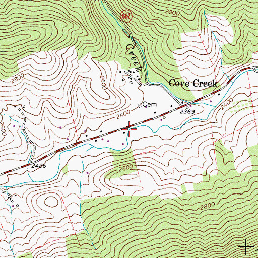 Topographic Map of Clearfork Volunteer Fire Department, VA