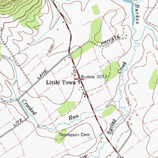 Topographic Map of Burkes Garden Volunteer Fire Department, VA