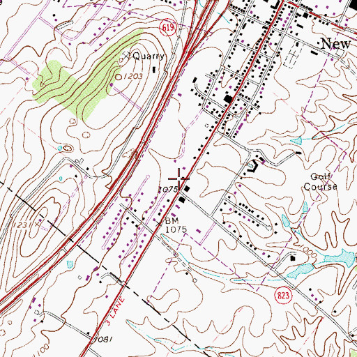 Topographic Map of Shenandoah County Fire and Rescue Station 23 - New Market Volunteer Fire Department, VA