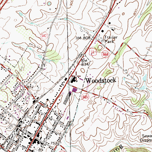 Topographic Map of Shenandoah County Department of Fire Rescue, VA