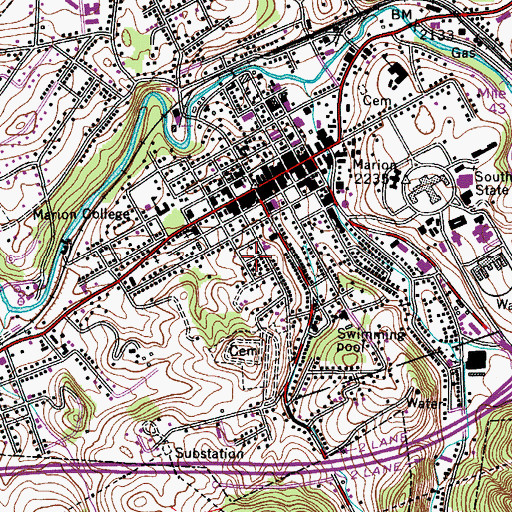 Topographic Map of Marion Lifesaving Crew, VA