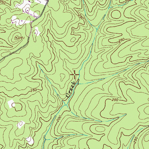 Topographic Map of Sedley Baptist Church, VA