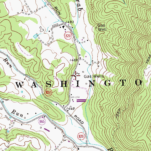 Topographic Map of Bergton Emergency Squad, VA