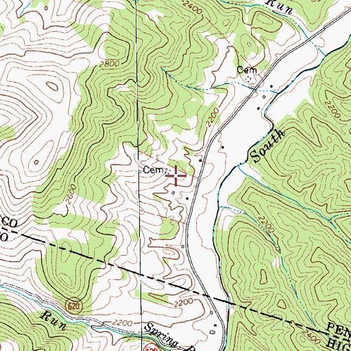 Topographic Map of Grottoes Volunteer Rescue Squad, VA