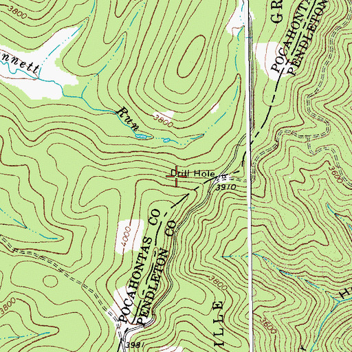 Topographic Map of Bridgewater Police Department, VA