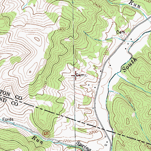 Topographic Map of Grottoes Police Department, VA