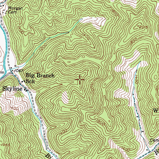 Topographic Map of Gate City Police Department, VA