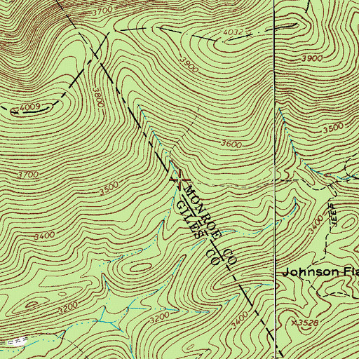 Topographic Map of Vinton Police Department, VA