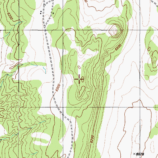 Topographic Map of Little Black Mesa, AZ