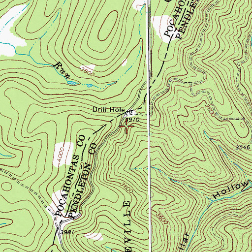 Topographic Map of Bridgewater Volunteer Fire Company 15, VA