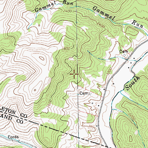 Topographic Map of Grottoes Volunteer Fire Company 20, VA