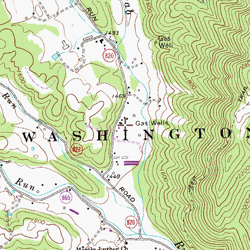 Topographic Map of Bergton Volunteer Fire Company, VA