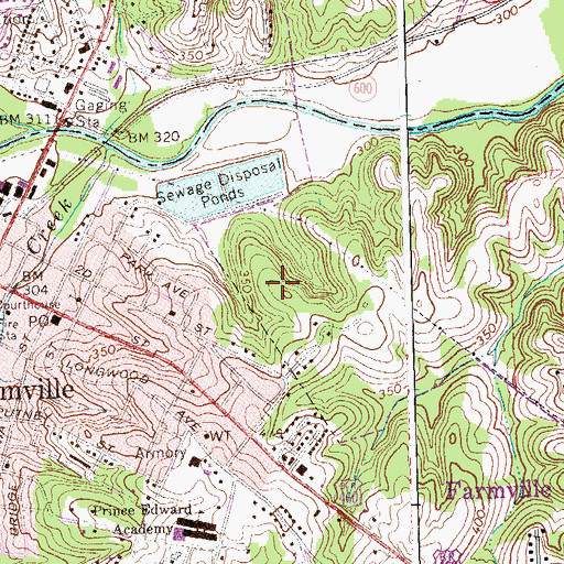 Topographic Map of Prince Edward Volunteer Rescue Squad, VA