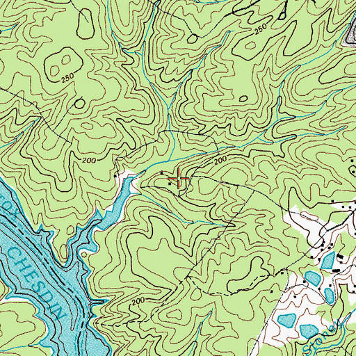 Topographic Map of Carson Volunteer Fire Department Substation, VA