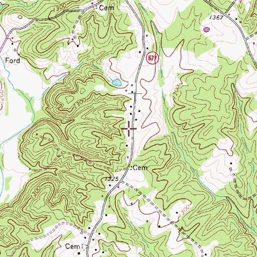 Topographic Map of Blue Ridge Volunteer Rescue Squad, VA
