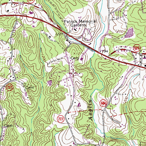 Topographic Map of Jeb Stuart Rescue Squad, VA