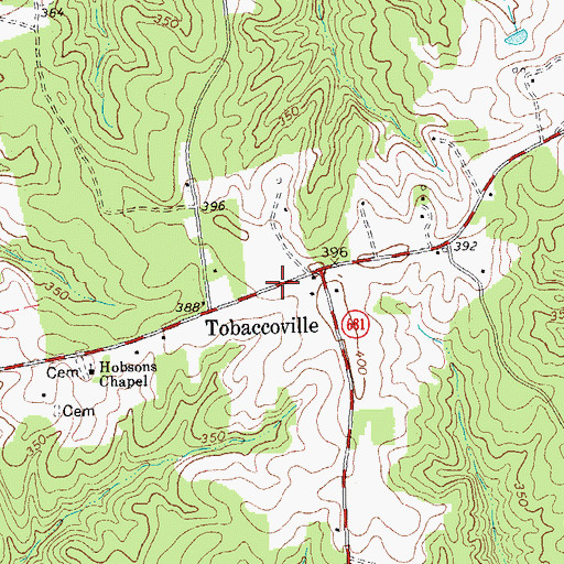 Topographic Map of Powhatan County Fire Department Company 3 - Macon District Volunteer Fire Department, VA