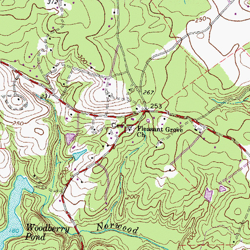 Topographic Map of Powhatan County Fire Department Company 4 - Fine Creek Volunteer Fire Department, VA