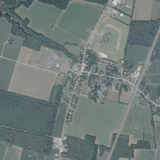 Aerial/Satellite Image of Eastville Volunteer Fire Company Station 17, VA