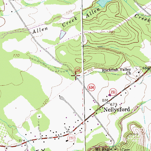 Topographic Map of Wintergreen Fire and Rescue Station 2, VA
