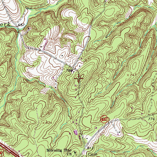 Topographic Map of Chase City Police Department, VA