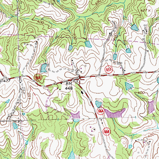 Topographic Map of Buckhorn Volunteer Fire Department Company 2, VA