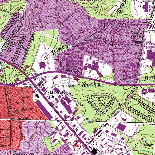Topographic Map of Henrico County Police Department - West Station, VA