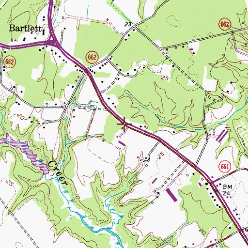 Topographic Map of Carrollton Volunteer Fire Department, VA