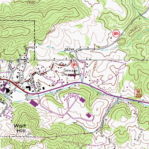 Topographic Map of Independence Elementary School, VA