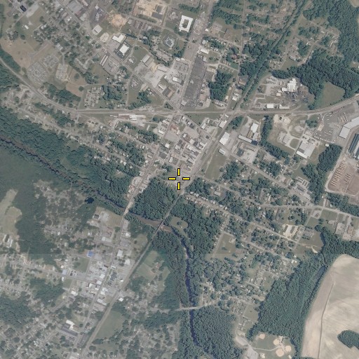 Aerial/Satellite Image of Emporia Volunteer Fire Department, VA