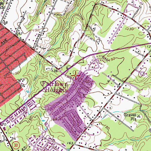 Topographic Map of Henrico County Firehouse 3, VA
