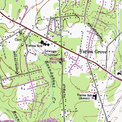 Topographic Map of Henrico County Firehouse 4, VA