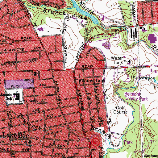 Topographic Map of Henrico County Fire Station 5, VA