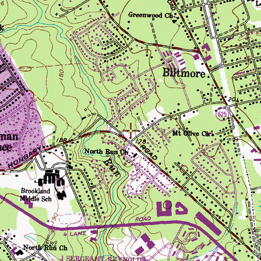 Topographic Map of Henrico County Fire Station 11, VA