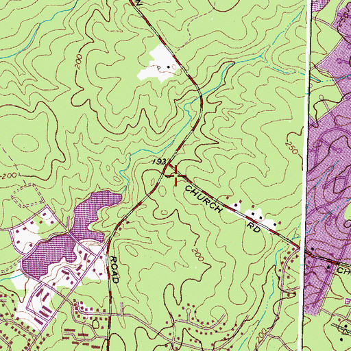 Topographic Map of Henrico County Firehouse 13, VA