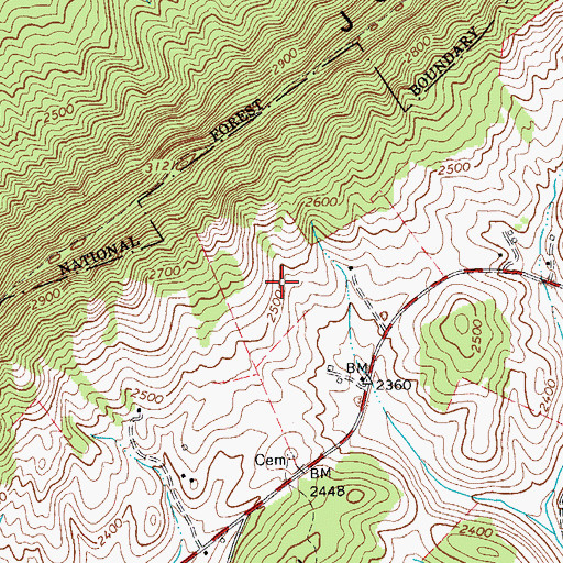 Topographic Map of Hardy Fire Department, VA