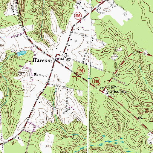 Topographic Map of Gloucester Volunteer Fire and Rescue Station 4, VA