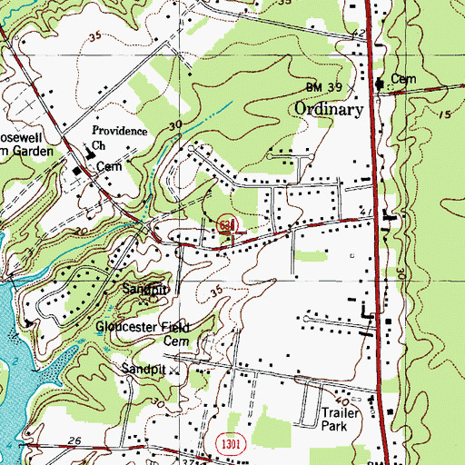 Topographic Map of Abingdon Volunteer Fire and Rescue Station 5, VA