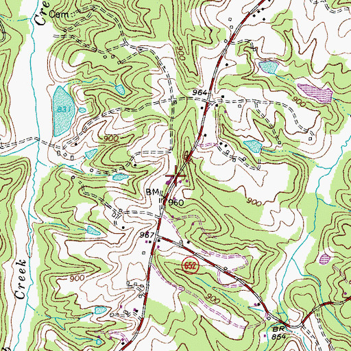 Topographic Map of Snow Creek Volunteer Fire Department Company 6, VA