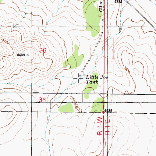 Topographic Map of Little Joe Tank, AZ