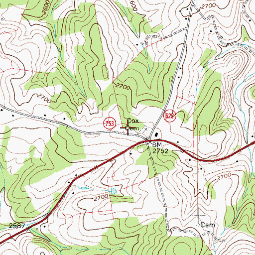 Topographic Map of Dugspur Rescue Squad, VA